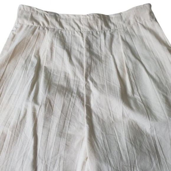 NEW Size 8 L29" Vintage High Waist Cream Speckled Trousers - Picture 7 of 10